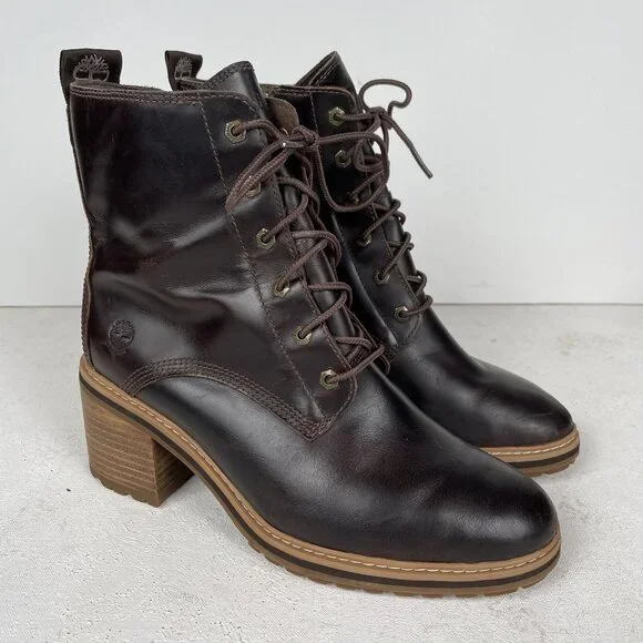 Timberland Sienna Ankle Booties Womens 8 Water Resistant Side Zip - Picture 8 of 10